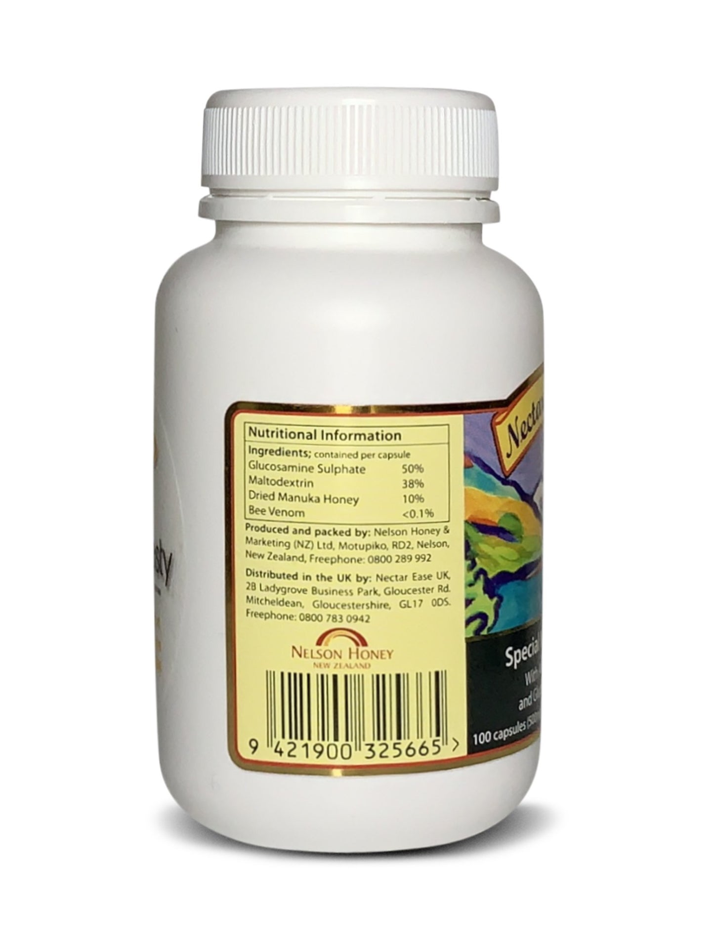Nectar Ease Plus Capsules, with Added Bee Venom, Genuine New Zealand non-GMO
