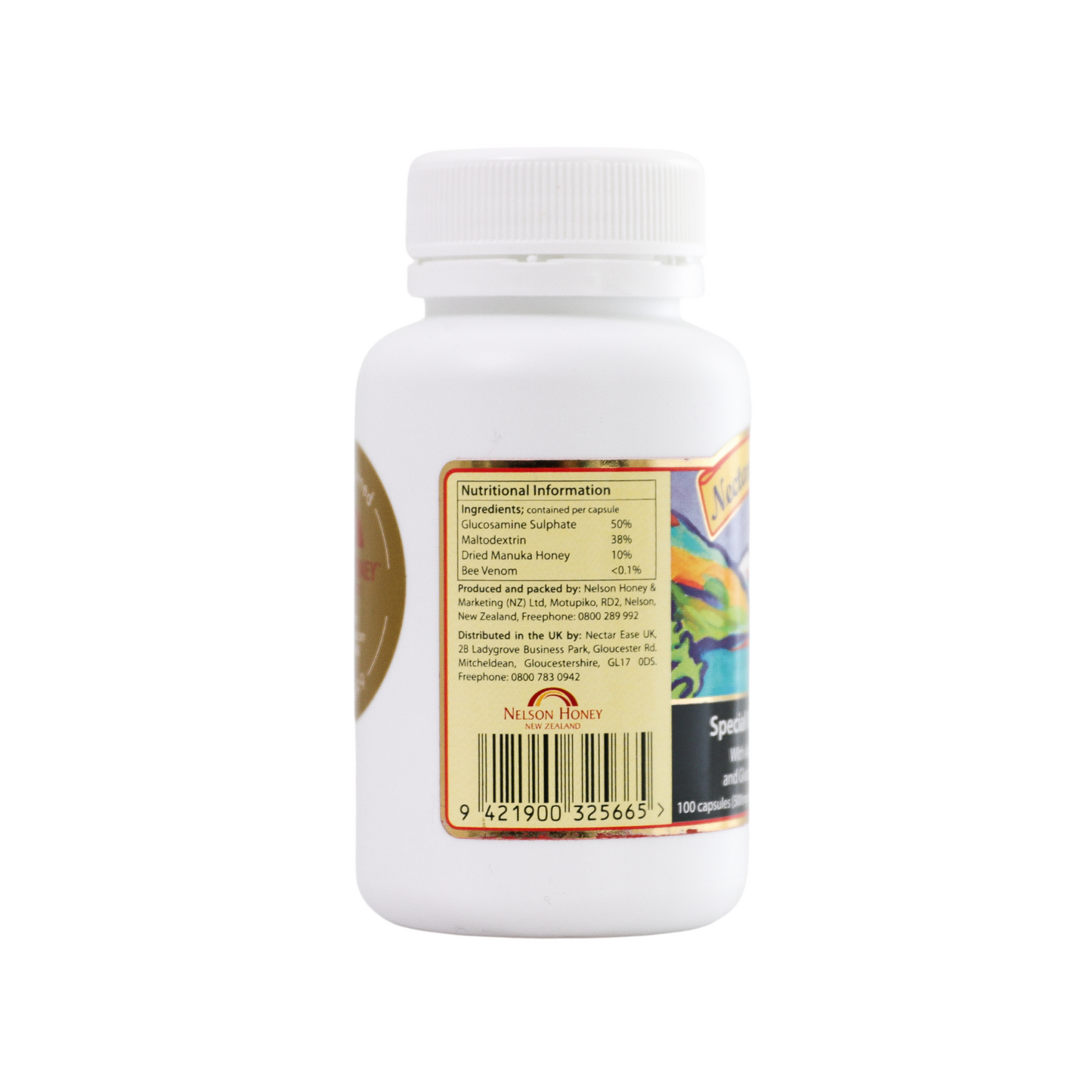 Nectar Ease Plus Capsules, with Added Bee Venom, Genuine New Zealand non-GMO