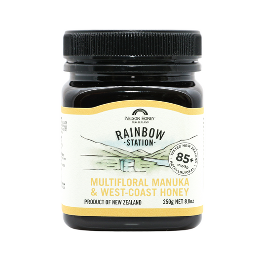 Rainbow Station Multifloral Manuka & West Coast Honey 85+250g